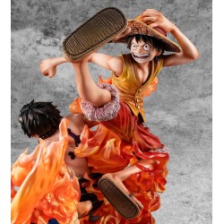 One Piece statuette PVC P.O.P. NEO-Maximum Luffy & Ace Bond between brothers 20th Limited Ver. 25 cm | 4535123716454