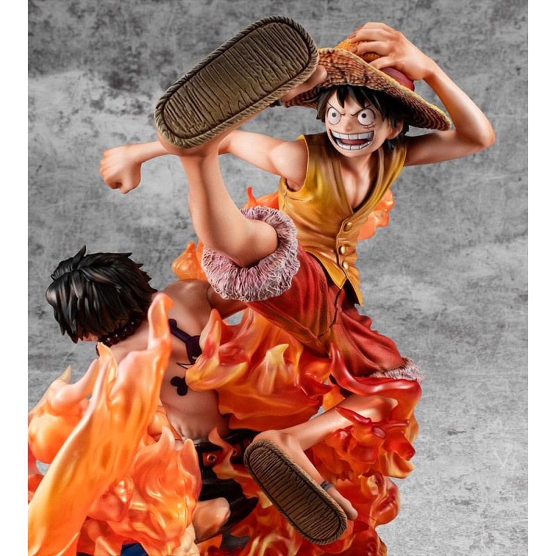 One Piece statuette PVC P.O.P. NEO-Maximum Luffy & Ace Bond between brothers 20th Limited Ver. 25 cm | 4535123716454