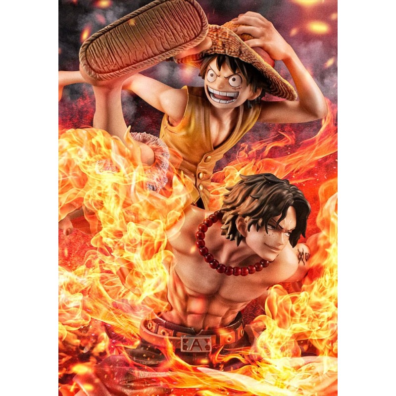 One Piece statuette PVC P.O.P. NEO-Maximum Luffy & Ace Bond between brothers 20th Limited Ver. 25 cm | 4535123716454