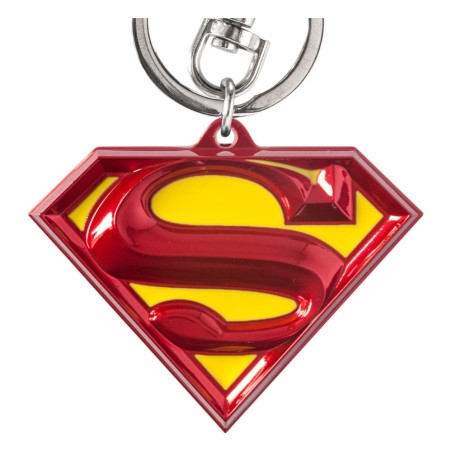 DC Pewter Superman Colorful Logo Keychain | 0077764450839