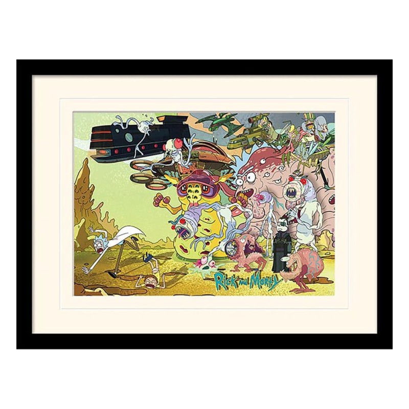 Rick and Morty Framed Poster Collector Print Creature Dam (white background) | 5051265974525