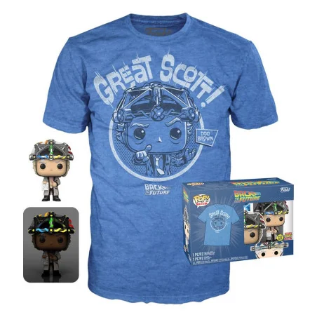 Back to the Future Funko POP! & Doc with Helmet figurine and T-Shirt set | 