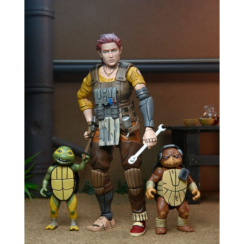 Tortues Ninja (The Last Ronin The Lost Years) figurine Synja Grammy April with Baby Yi & Moja 18 cm  | 0634482544129