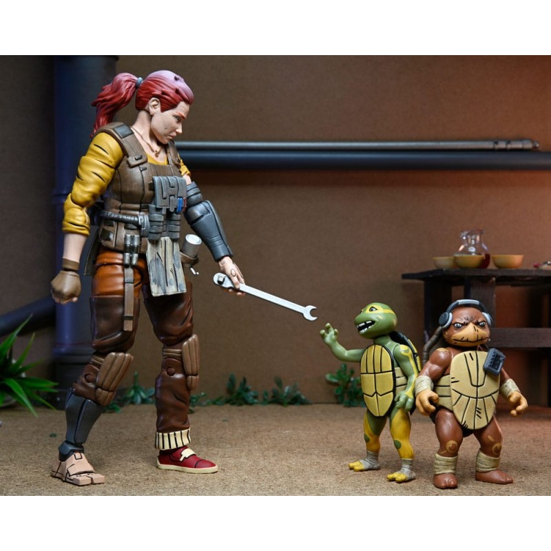 Tortues Ninja (The Last Ronin The Lost Years) figurine Synja Grammy April with Baby Yi & Moja 18 cm  | 0634482544129