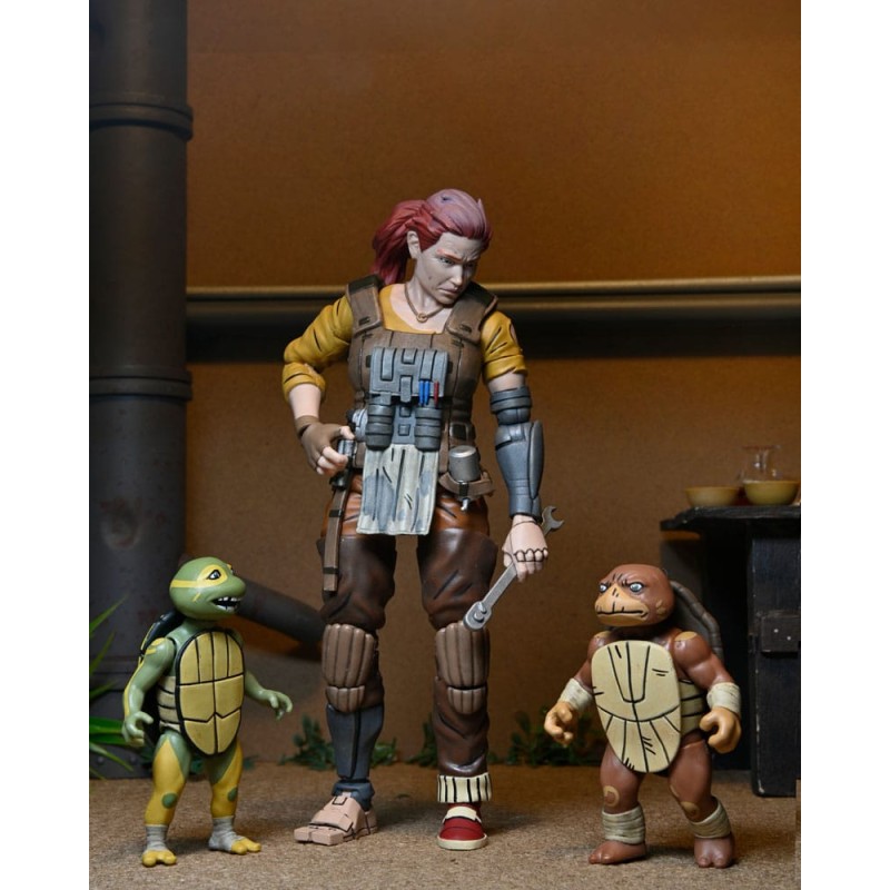 Tortues Ninja (The Last Ronin The Lost Years) figurine Synja Grammy April with Baby Yi & Moja 18 cm  | 0634482544129