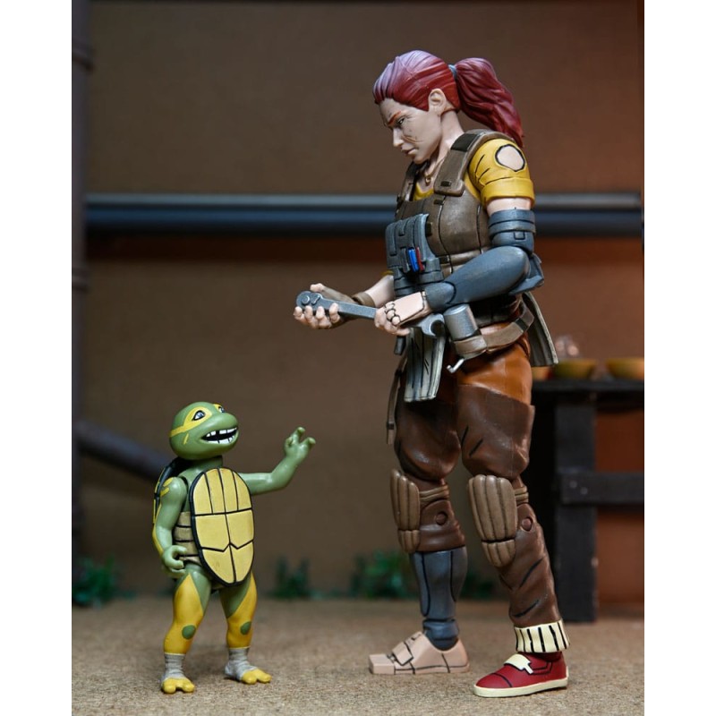 Tortues Ninja (The Last Ronin The Lost Years) figurine Synja Grammy April with Baby Yi & Moja 18 cm  | 0634482544129