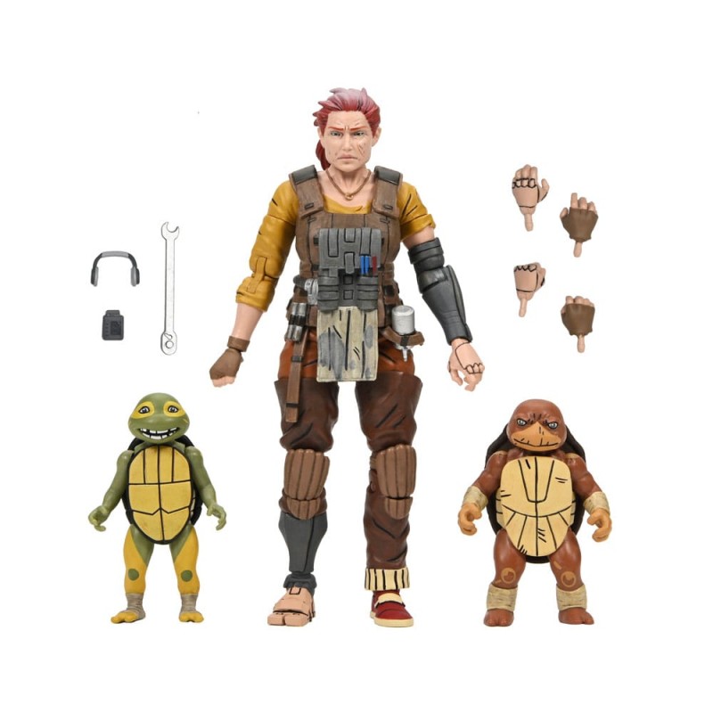 Tortues Ninja (The Last Ronin The Lost Years) figurine Synja Grammy April with Baby Yi & Moja 18 cm  | 0634482544129