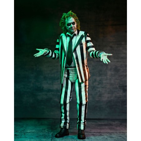 Beetlejuice Beetlejuice figurine 7 Scale Ultimate Striped Suit Beetlejuice 18 cm | 0634482573044