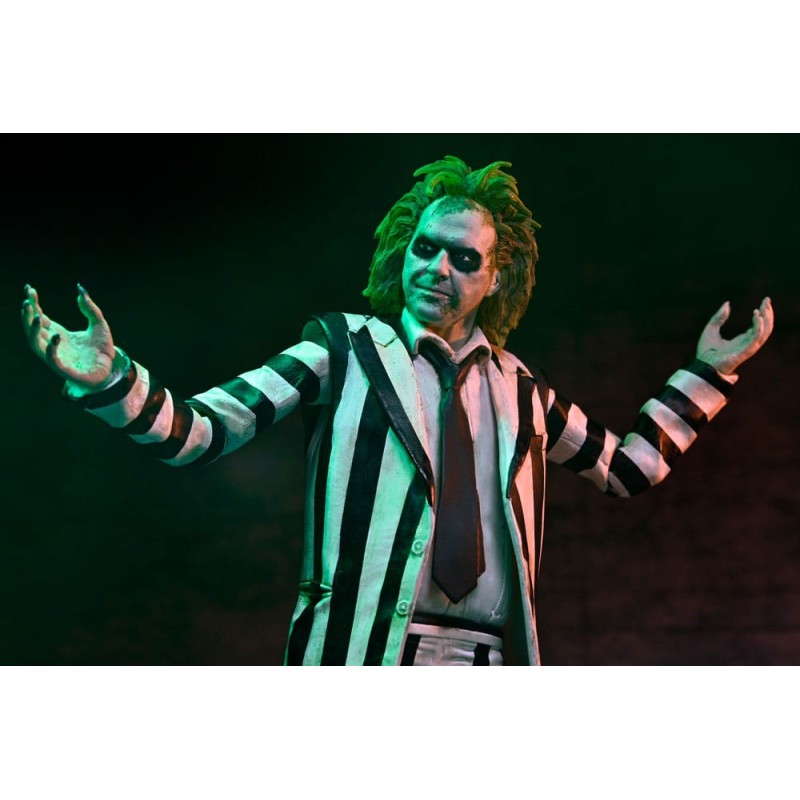 Beetlejuice Beetlejuice figurine 7 Scale Ultimate Striped Suit Beetlejuice 18 cm | 0634482573044