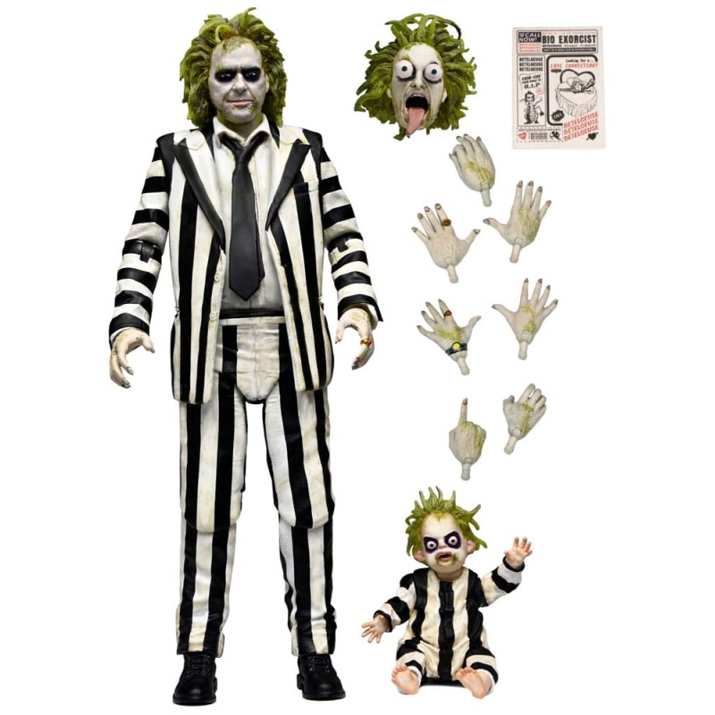Beetlejuice Beetlejuice figurine 7 Scale Ultimate Striped Suit Beetlejuice 18 cm | 0634482573044