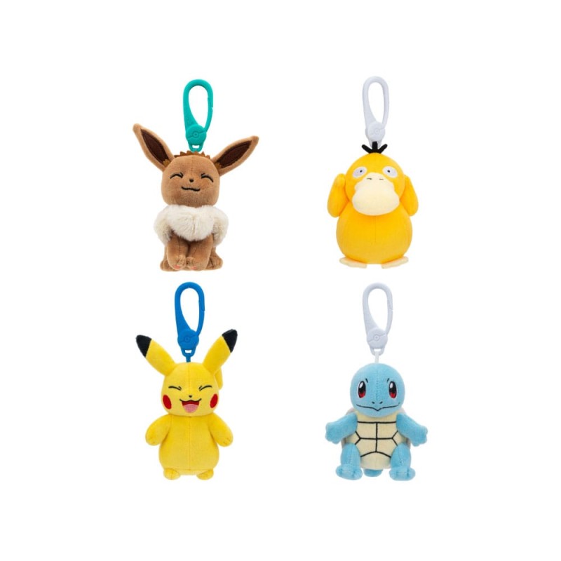 Pokémon assortiment peluches & porte-clés Clip On 10 cm (6) | 5710948461409