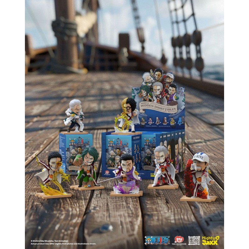 One Piece Freeny's Hidden Dissectables Marines Edition 4 inch Vinyl Figuur Blind Box Display (6) | 0658215278853