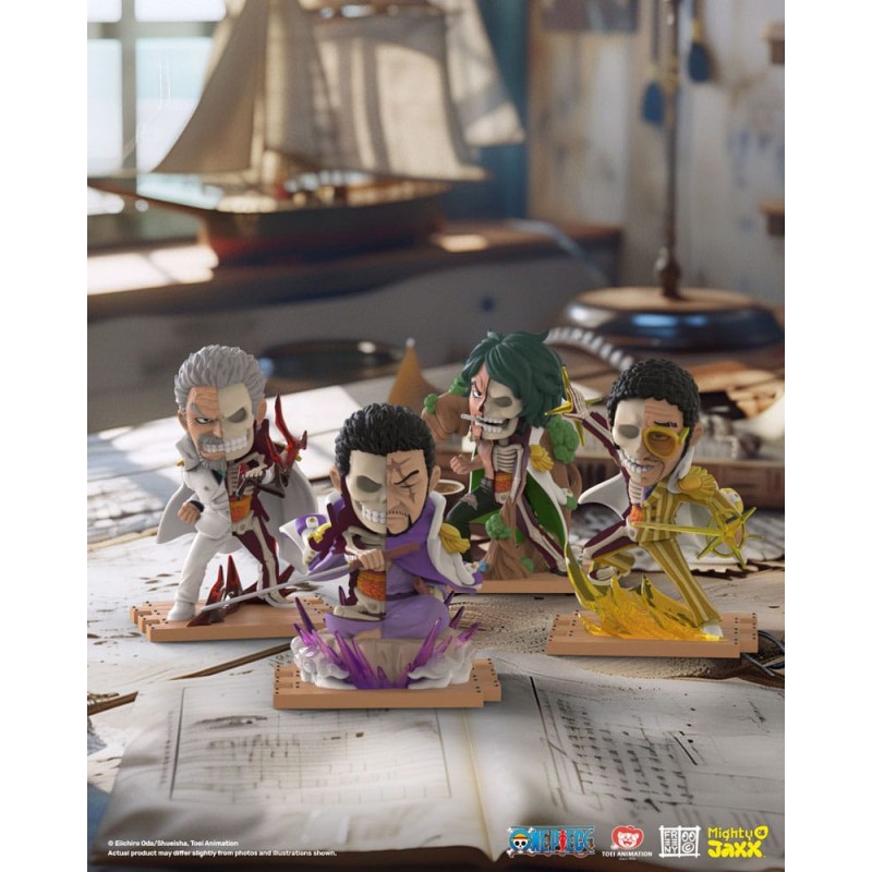 One Piece Freeny's Hidden Dissectables Marines Edition 4 inch Vinyl Figuur Blind Box Display (6) | 0658215278853