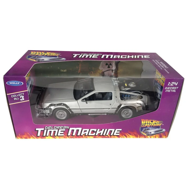 Back to the Future - 1/24 Metal Fly Wheel Vehicles - Back to the Future I DeLorean LK Coupe 1981 | 4891761124434