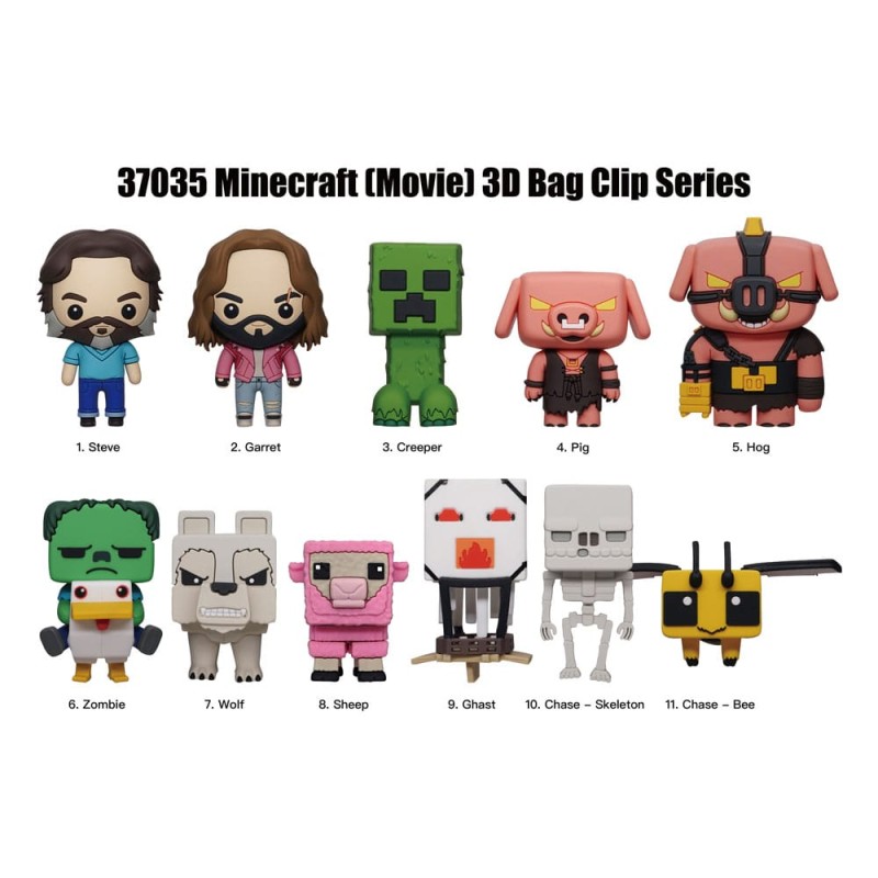Minecraft 3D présentoir porte-clés sac à dos Series 1 Display (24) | 0077764370359