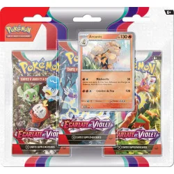 Pokémon -  Écarlate et Violet (EV01) - Blister 3 Boosters FR
