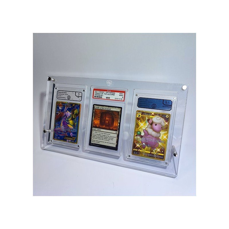 Tyranobox - 3 PSA/CCC/Collectaura Graded Card Presentation Stand | 