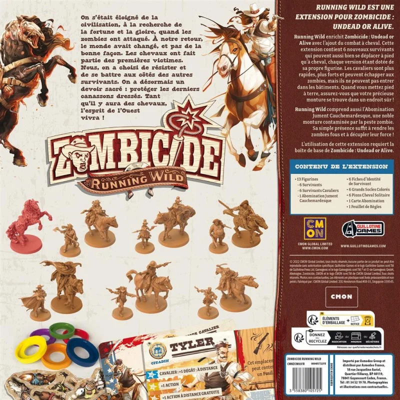 Zombicide ondood of levend: wild rennen (ext) | 3558380105725