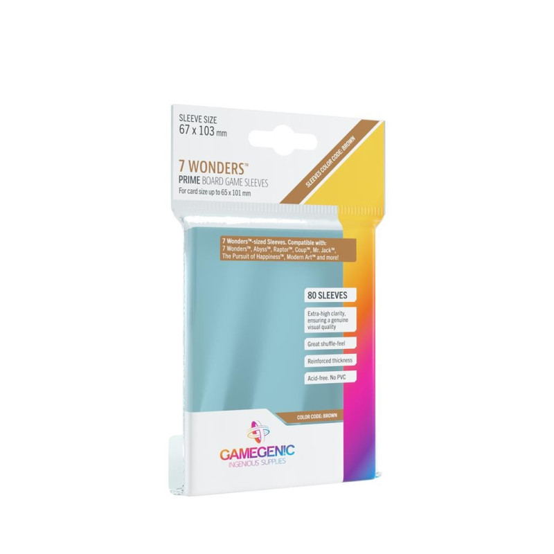 Gamegenic - Brown - 7 Wonders Sleeves Prime 67x103 (80 pcs)