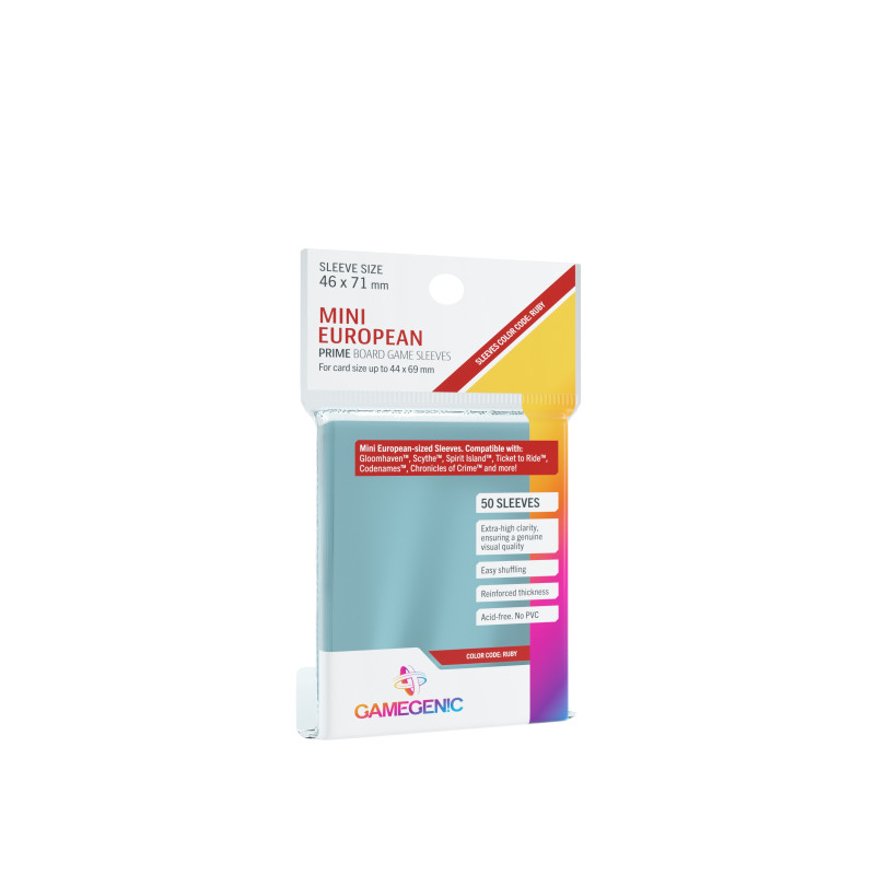 Gamegenic - Mini European - Sleeves Prime 46X71 Ruby (50 pcs)