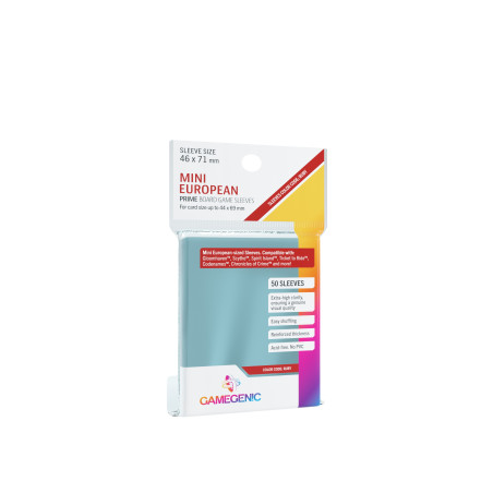 Gamegenic - Mini European - Sleeves Prime 46X71 Ruby (50 Stuks)
