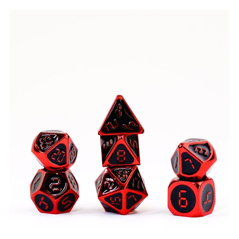 FanRoll pack dés Red with Black Enamel (7) | 0680599383557
