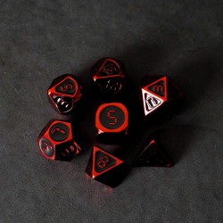 FanRoll pack dés Red with Black Enamel (7) | 0680599383557