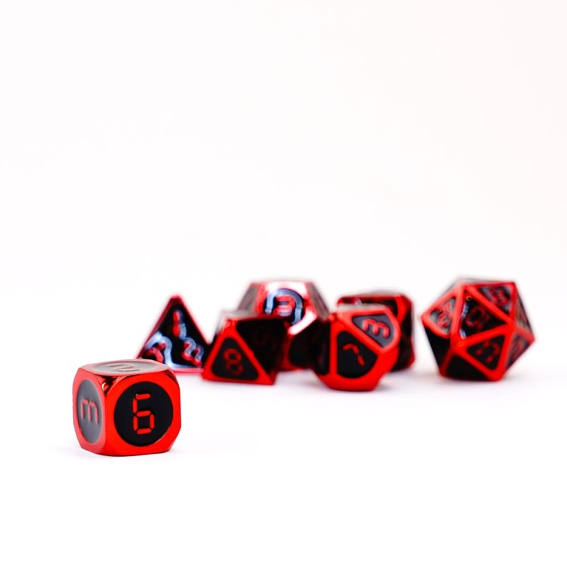 FanRoll pack dés Red with Black Enamel (7) | 0680599383557