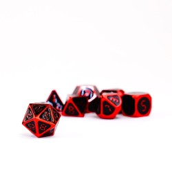 FanRoll pack dés Red with Black Enamel (7) | 0680599383557