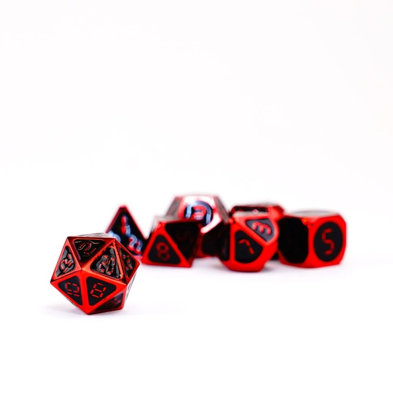 FanRoll pack dés Red with Black Enamel (7) | 0680599383557