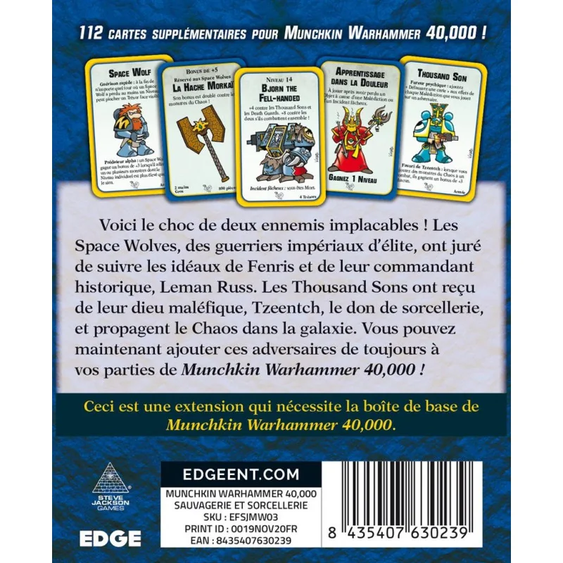 Munchkin Warhammer 40.000 - Sauvagerie et Sorcellerie | 8435407630239