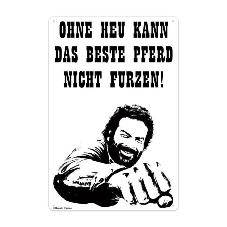 Bud Spencer panneau métal Pferd Faust 20 x 30 cm | 4250778167634