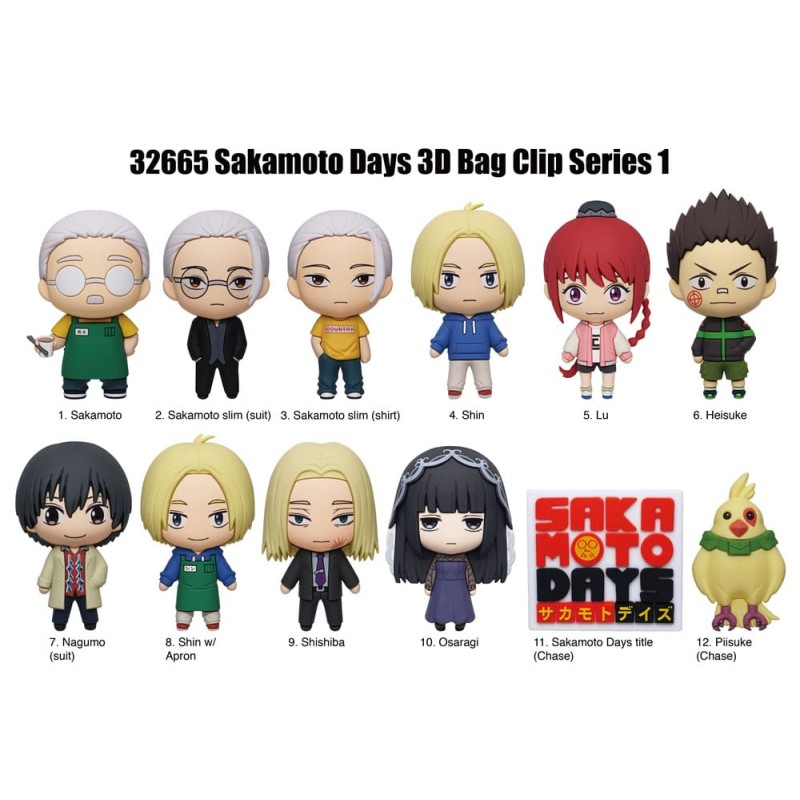 Sakamoto Days présentoir porte-clés sac à dos 3D Series 1 (24) | 0077764326653