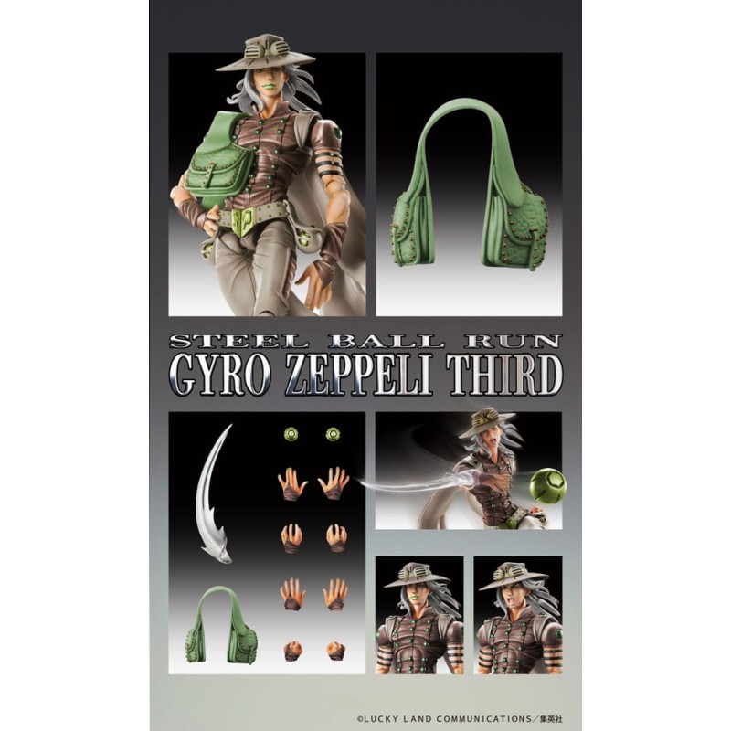 JoJo's Bizarre Adventure Part7 Steel Ball Run figurine Super Action Chozokado Johnny Joestar Second 15 cm  | 4573613731594