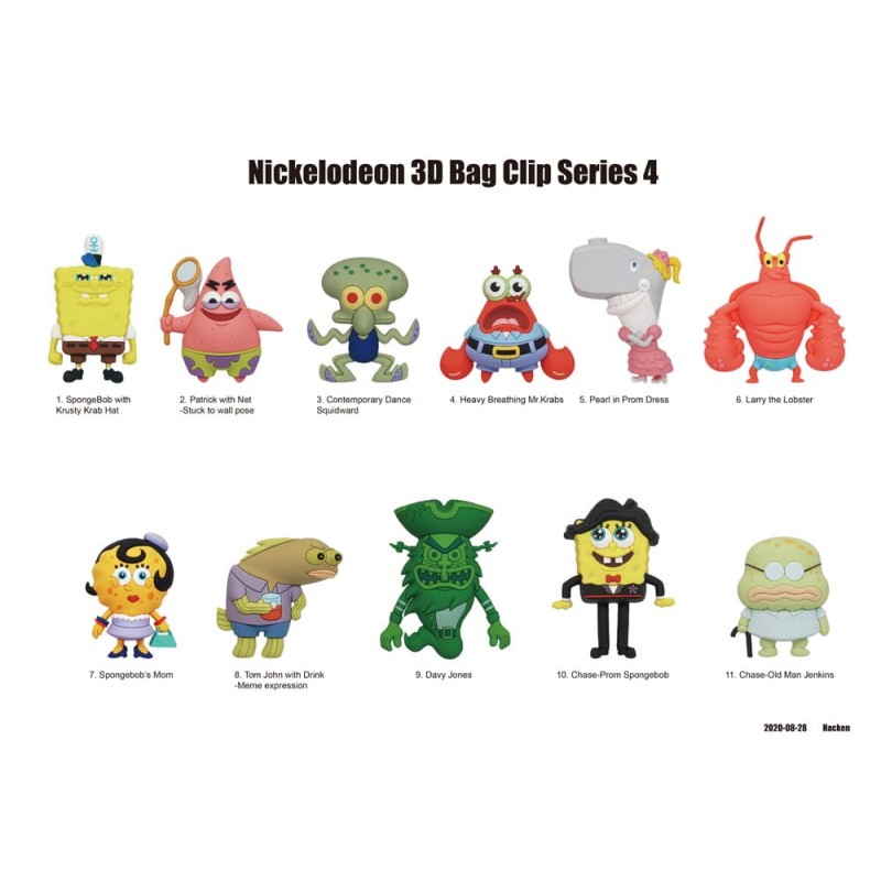 Nickelodeon Classics présentoir porte-clés sac à dos 3D Series 4 (24) | 0077764632556