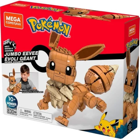 licence :  Pokémon
produit : Évoli Géant 30cm
marque : Mega Construx Mattel
à partir de 8ans