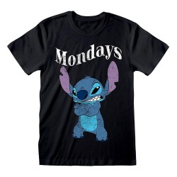 Lilo & Stitch T-Shirt Stitch Mondays Black (M) | 5056811534239