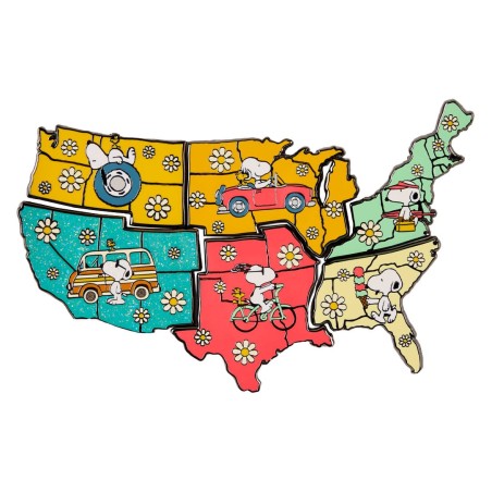 Peanuts by Loungefly Enamel Pins Blind Box Snoopy Map Assortment (12) | 0671803551282