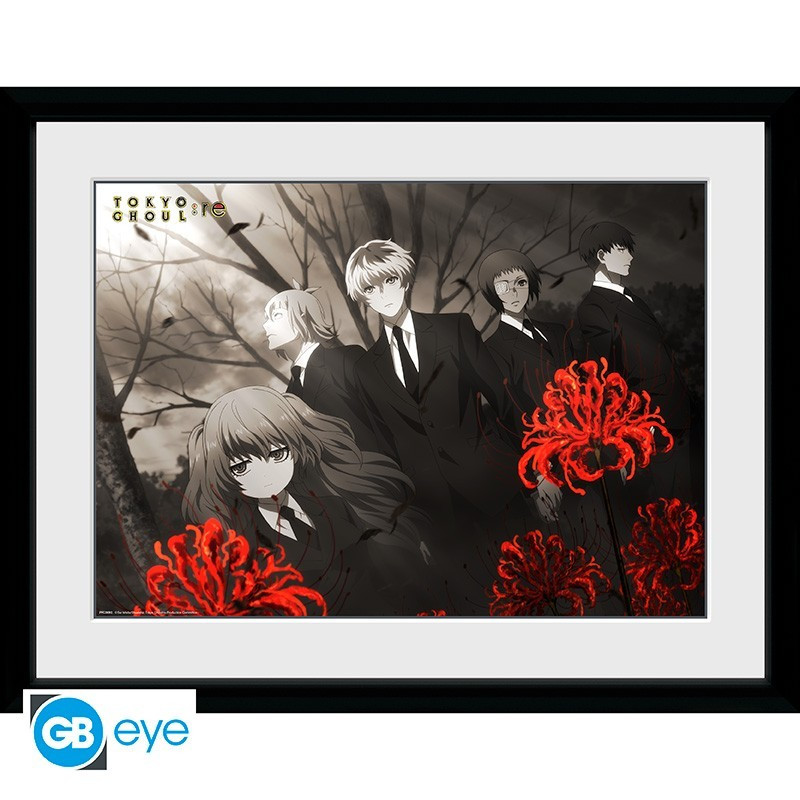Tokyo Ghoul - ingelijste poster "rode bloemen"