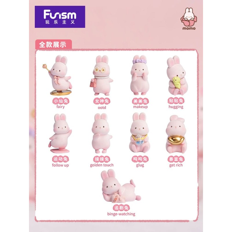 Momo Bunny Daily Series Mini Figures 9 cm Display (9) | 6971680451168