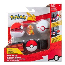 Pokémon ensemble pour ceinture Clip'n'Go Poké Ball, Luxe Ball & Salamèche  | 0191726483151