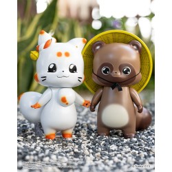 Little Fox with Two Tails figurine Chibi Creature Ponkichi 15 cm        | 4897146300035