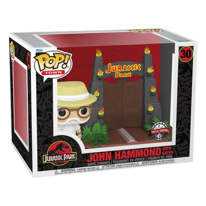 Jurassic Park Figurine Funko POP! Town Vinyl John Hammond with Gates 9 cm | 889698632010