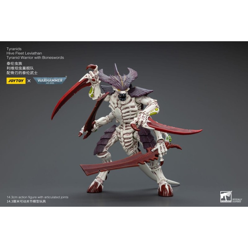 Warhammer 40k figurine 1/18 Tyranids Hive Fleet Leviathan Tyranid Warrior with Boneswords 12 cm | 6973130377004