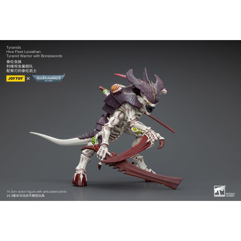 Warhammer 40k figurine 1/18 Tyranids Hive Fleet Leviathan Tyranid Warrior with Boneswords 12 cm | 6973130377004