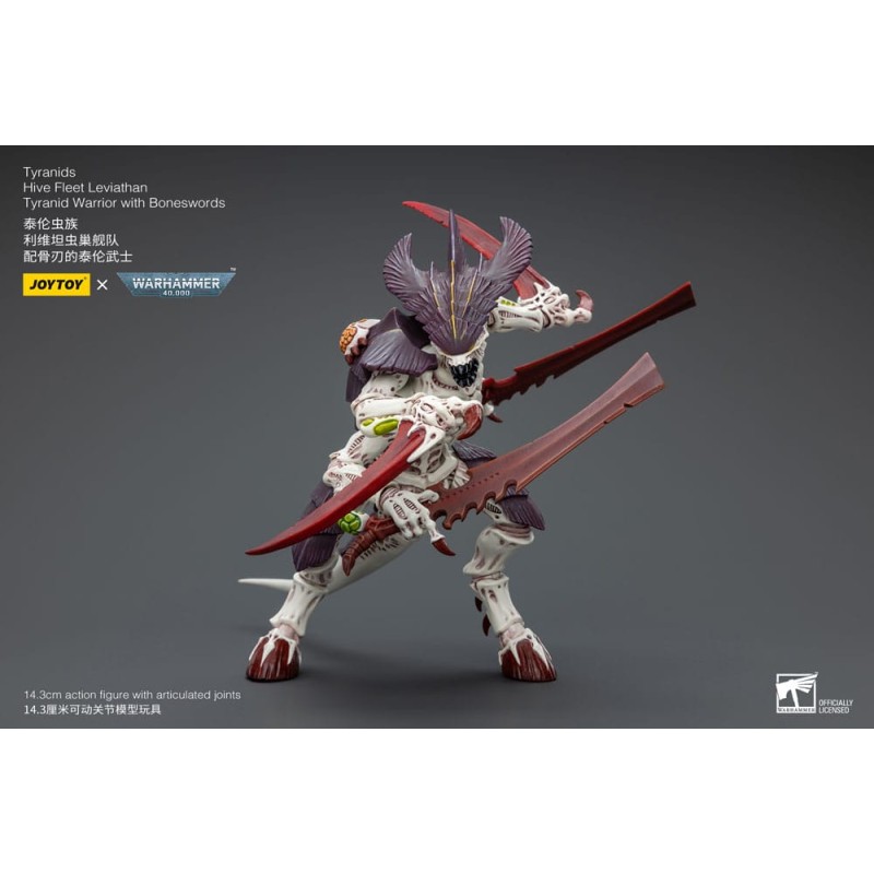 Warhammer 40k figurine 1/18 Tyranids Hive Fleet Leviathan Tyranid Warrior with Boneswords 12 cm | 6973130377004