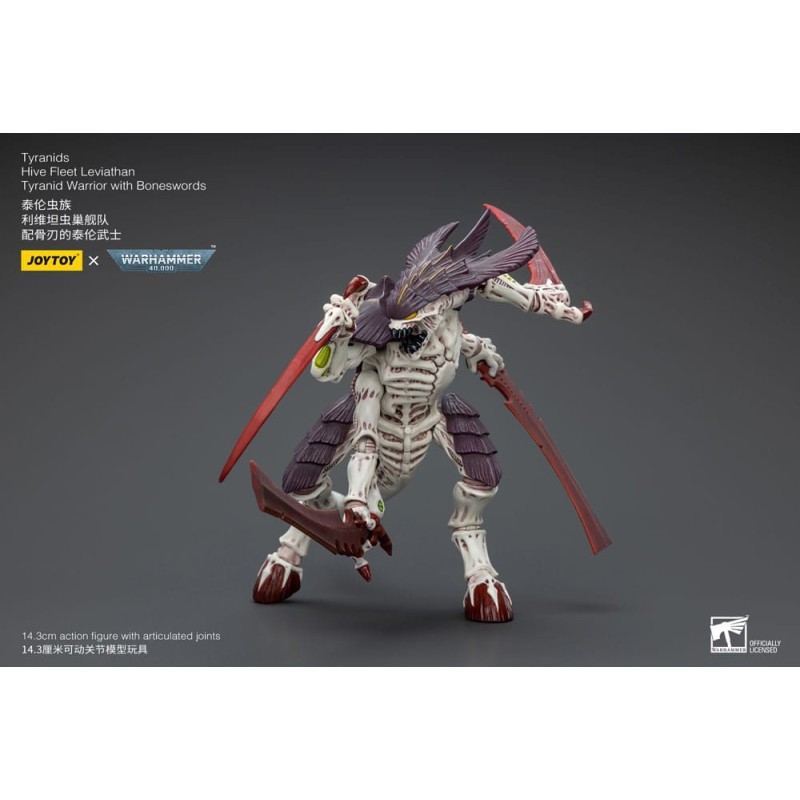 Warhammer 40k figurine 1/18 Tyranids Hive Fleet Leviathan Tyranid Warrior with Boneswords 12 cm | 6973130377004