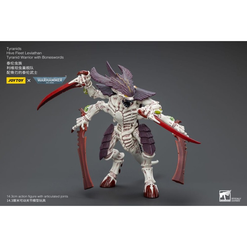 Warhammer 40k figurine 1/18 Tyranids Hive Fleet Leviathan Tyranid Warrior with Boneswords 12 cm | 6973130377004