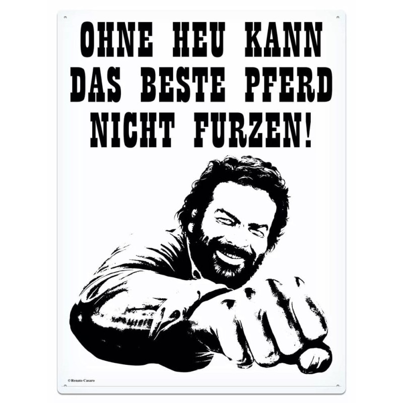 Bud Spencer Tin Sign Pferd Faust 30 x 40 cm | 4250778167818