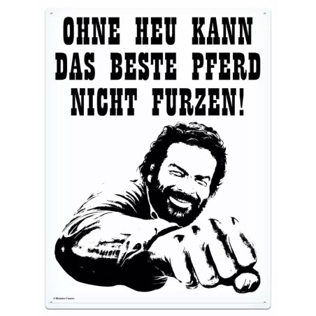 Bud Spencer Tin Sign Pferd Faust 30 x 40 cm | 4250778167818